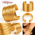 okhhraa Gold Wire Cuff Bracelet for Women