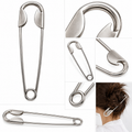 Okhhraa Oversized Safety Pin Hair Clip for Women – Large Metal Bun Hair Pin