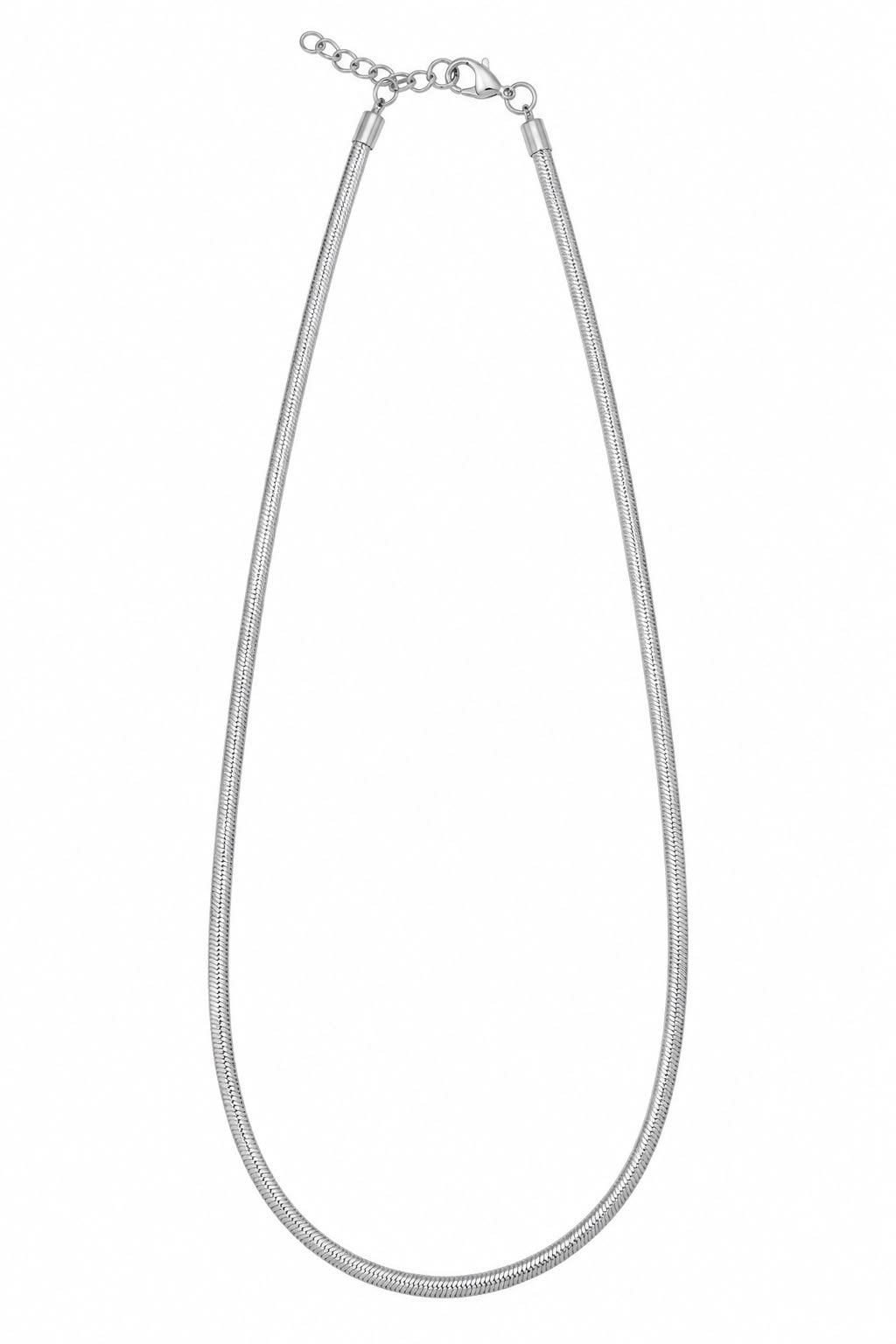 okhhraa Aira Necklace for Women, Silver Snake Chain